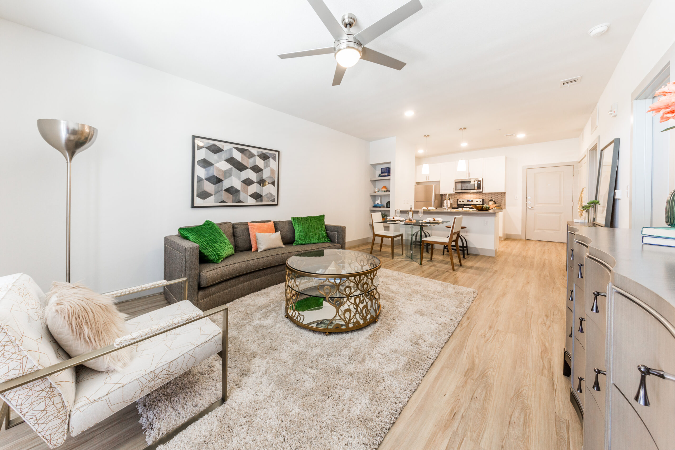 39 Acres apartment interior with open living space
